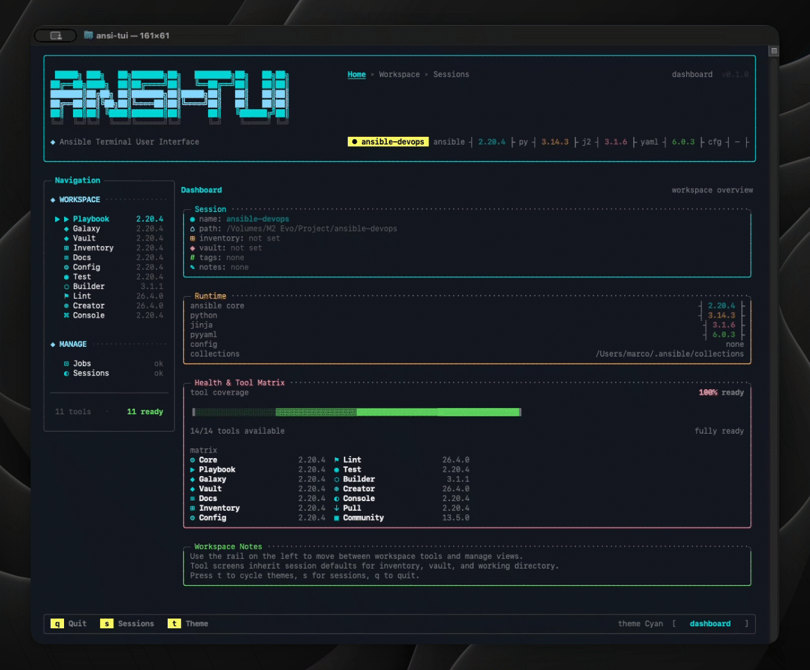 ansi-tui cycling through multiple built-in terminal themes